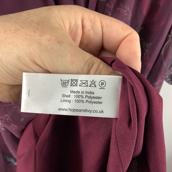 ASOS Hope & Ivy Long Sleeve Midi Maternity Dress with Crochet Trim - Picture 5 of 12